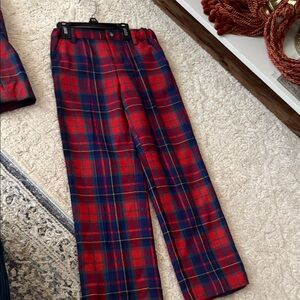 Janie and Jack Red and Blue Plaid Dress Pants